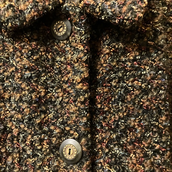 Requirements Woman 12 Jacket. Brown multi-color. Boucle fabric. Lined - Picture 10 of 10